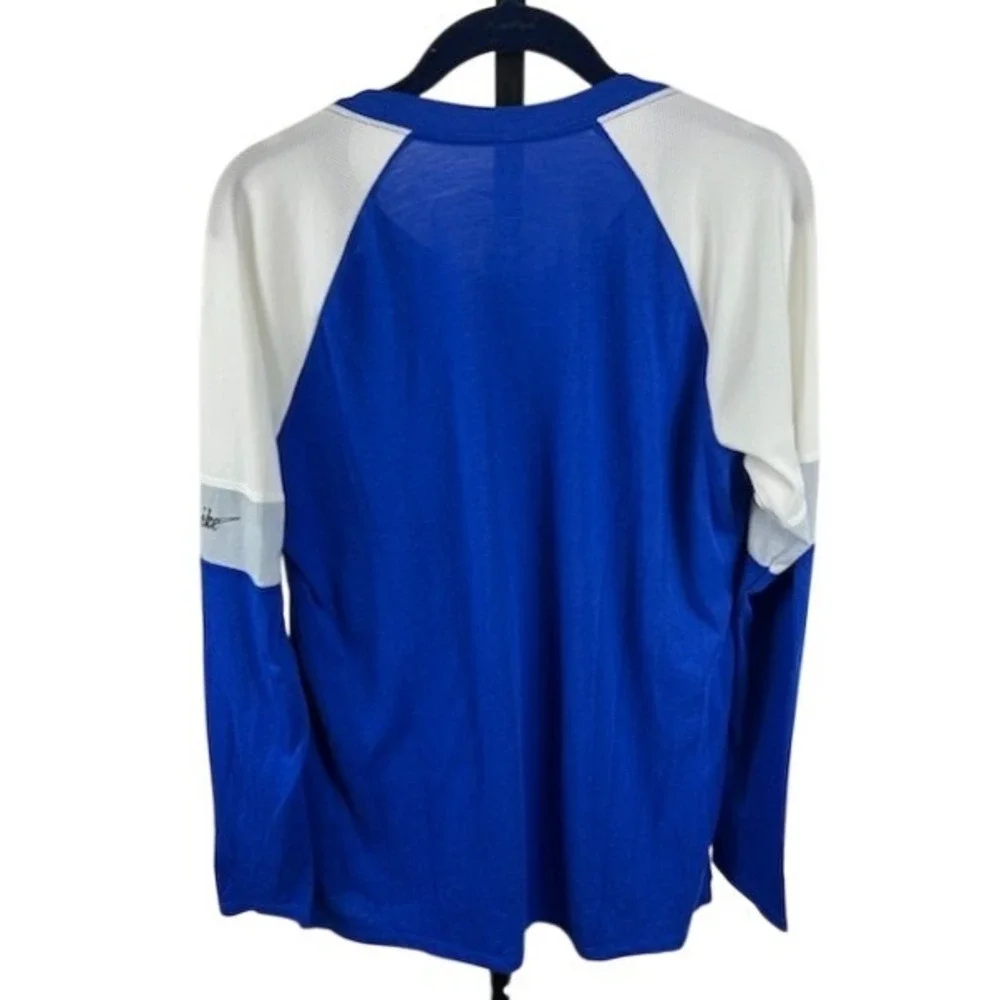 Nike NFL Patriots Men's Size Large Blue Dri-FIT‎ Long Sleeve Tee Shirt